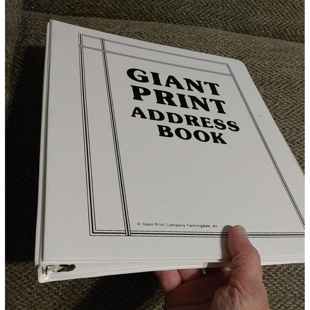 The Giant Print Address Book New, Not Used Vision Impaired Seniors Elderly Help